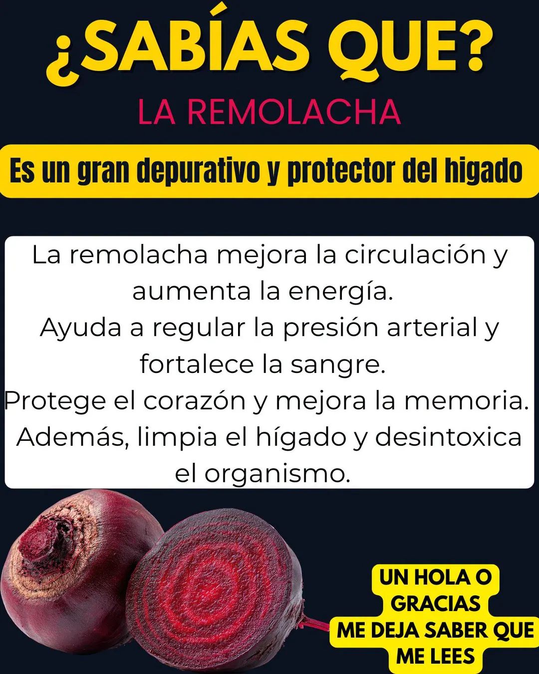 La remolacha es un gran depurativo y protector del higado..ver mas